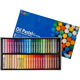 Pastels à l'huile Mungyo, L : 7 cm, ép. 11 mm, ass. de couleurs, 48 pièces/ 1 Pq. [HOB-38144]