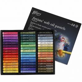 Pastels à l'huile Gallery Premium, L : 7 cm, ép. 10 mm, ass. de couleurs, 48 pièces/ 1 Pq. [HOB-38154]