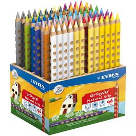 Crayons de Couleur Groove, L : 18 cm, mine 4.25 mm, ass. de couleurs, 96 pièces/ 1 Pq. [HOB-38503]