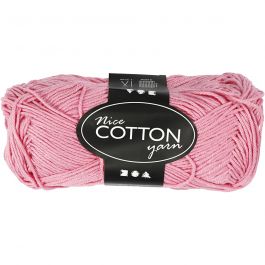 Pelote de Laine de Coton, dim. 6S/4, L : 165 M, rose clair, 50 gr/ 1 boule [HOB-421130]