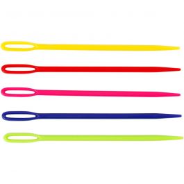 Aiguille à laine, L : 7 cm, ass. de couleurs, 50 pièces/ 1 Pq. [HOB-42209]