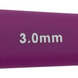 Crochet, dim. 3, L : 13,3 cm, dim. 3 mm, violet, 1 pièce [HOB-42382]