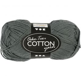 Fil de coton, dim. 8/4, L : 170 M, gris, 50 gr/ 1 boule [HOB-431190]