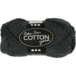 Fil de coton, dim. 8/4, L : 170 M, anthracite gris, 50 gr/ 1 boule [HOB-431200]