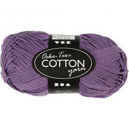 Fil de coton, dim. 8/4, L : 170 M, violet, 50 gr/ 1 boule [HOB-431260]