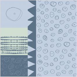 Tissu, L : 145 cm, 140 gr, bleu, 1 par m [HOB-443090]