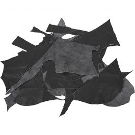 Cuir véritable, noir, 2 kg/ 1 Pq. [HOB-44916]