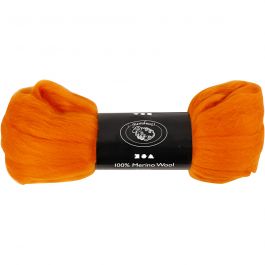 Laine Mérinos, ép. 21 my, orange, 100 gr/ 1 Pq. [HOB-46018]