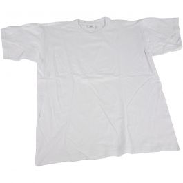 T-shirts, L : 60 cm, dim. XX-large, col rond, 145 gr, blanc, 1 pièce [HOB-47218]