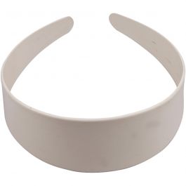 Diadème, L : 40 mm, blanc, 1 pièce [HOB-474160]