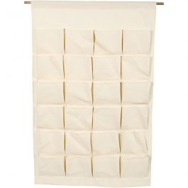 Organisateur à suspendre, H : 93 cm, L : 60 cm, naturel clair, 1 pièce [HOB-49735]