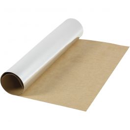 Papier imitation cuir, L : 49 cm, unicolor,film, 350 gr, argent, 1 m/ 1 rouleau [HOB-498947]