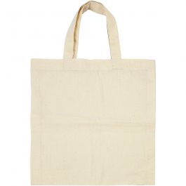 Sac Fourre-Tout, dim. 27,5x30 cm, 135 gr, naturel clair, 5 pièces/ 1 Pq. [HOB-49925]