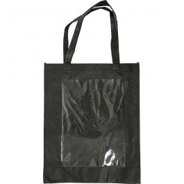 Sac personnalisables, dim. 42x34x12 cm, noir, 1 pièce [HOB-49982]