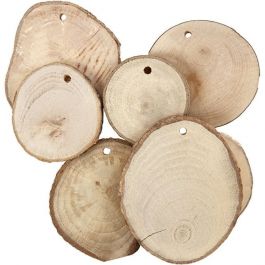 Disques en bois, d: 4-7 cm, ép. 5 mm, 25pièces [HOB502290]