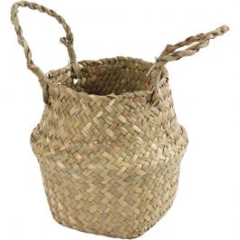 Panier en jonc de mer, H : 7/15 cm, d 16 cm, 1 pièce [HOB-50303]