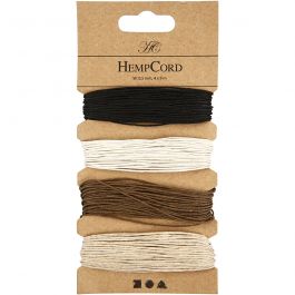Ficelle de chanvre, ép. 0,5 mm, harmonie brun, 4x9 m/ 1 Pq. [HOB-50339]