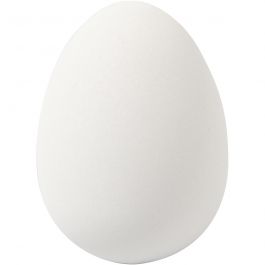 Oeuf, H : 4 cm, d 2,5 cm, blanc, 18 pièces/ 1 Pq. [HOB-51023]