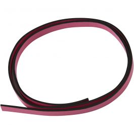 Ceinture Type Cuir, L : 10 mm, ép. 3 mm, rose, 1 m/ 1 Pq. [HOB-51483]