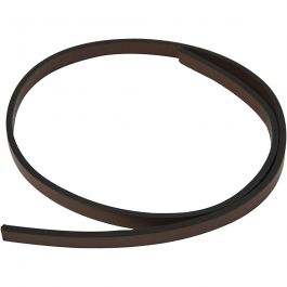 Ceinture Type Cuir, L : 10 mm, ép. 3 mm, brun, 1 m/ 1 Pq. [HOB-51491]