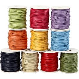 Ficelle de coton, ép. 2 mm, Couleurs vives, 10x25 m/ 1 Pq. [HOB-51545]