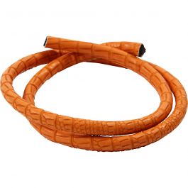 Cordon crocodille, ép. 6 mm, rouge brunâtre, 50cm [HOB-51564]