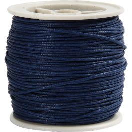 Ficelle de coton, ép. 1 mm, bleu, 40 m/ 1 rouleau [HOB-51574]