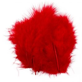 Duvet, dim. 5-12 cm, rouge, 15 pièces/ 1 Pq. [HOB-51696]