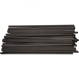 Pailles de construction, noir, L: 12,5 cm, d 3 mm, 800 pièce/ 1 Pq. [HOB-51932]
