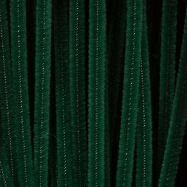 Fil chenille, L : 30 cm, ép. 6 mm, vert foncé, 50 pièces/ 1 Pq. [HOB-52092]