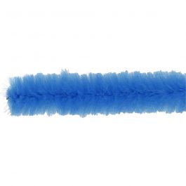 Fil chenille, L : 30 cm, ép. 15 mm, bleu foncé, 15 pièces/ 1 Pq. [HOB-52106]