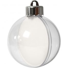 Boule à décorer, d 6 cm, transparent, 8 pièces/ 1 Pq. [HOB-52142]
