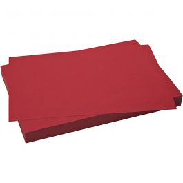 Papier Cartonné, feuille 50x70 cm, 270 gr, rouge cerise, 10 flles/ 1 Pq. [HOB-540936]