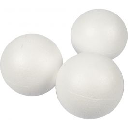 Boules en polystyrène, d 8 cm, blanc, 25 pièces/ 1 Pq. [HOB-54308]