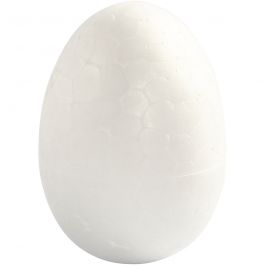 Oeufs en polystyrène, H : 4,8 cm, blanc, 10 pièces/ 1 Pq. [HOB-543190]
