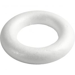 Anneaux avec dos plat, d 25 cm, ép. 30 mm, blanc, 1 pièce [HOB-54349]