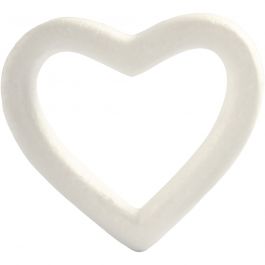 Coeur , H : 12,5 cm, P: 2,5 cm, L : 13,5 cm, blanc, 1 pièce [HOB-54357]