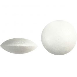 Ovnis en polystyrène, d 7,5 cm, ép. 31 mm, blanc, 100 pièces/ 1 Pq. [HOB-543700]