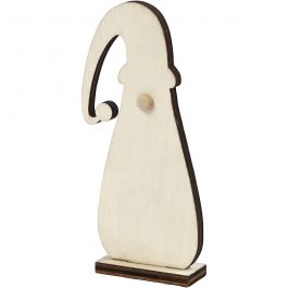 Lutin de Noël, H : 10 cm, P: 1,5 cm, L : 4,5 cm, ép. 3 mm, 3 pièces/ 1 Pq. [HOB-54467]