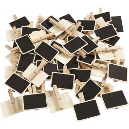 Mini tableaux à pince, dim. 6,8x4,7 cm, 100 pièces/ 1 Pq. [HOB-56215]