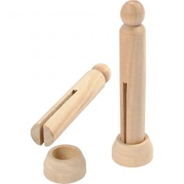 Pinces à linge, L : 9,5 cm, 5 pièces/ 1 Pq. [HOB-56460]