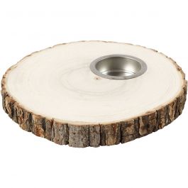 Bougeoir pour bougies chauffe-plats, d 14-16 cm, ép. 19 mm, 1 pièce [HOB-56563]