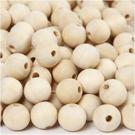 Perle en bois, d 15 mm, diamètre intérieur 3 mm, 500 pièces/ 1 Pq. [HOB-56667]