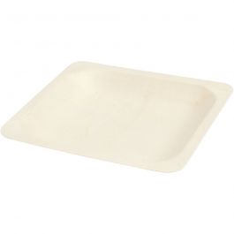 Assiette, H : 2 cm, dim. 14x14 cm, 12 pièces/ 1 Pq. [HOB-56940]