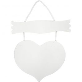 Coeur avec panneau, dim. 28x19 cm, ép. 5 mm, 1 pièce [HOB-574840]