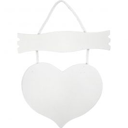 Coeur avec panneau, dim. 28x19 cm, ép. 5 mm, 10 pièces/ 1 Pq. [HOB-57484]