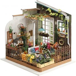 Pièce miniature DIY, Jardin, H : 21 cm, L : 19,5 cm, 1 pièce [HOB-57880]