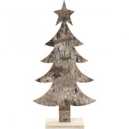 Sapin de Noël, H : 26 cm, L : 13 cm, 1 pièce [HOB-57923]