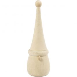 Nain de jardin Noël scandinave, H : 16 cm, d 6 cm, 1 pièce [HOB-58051]