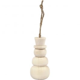 Bonhomme de neige, H : 7,8 cm, d 3,3 cm, 1 pièce [HOB-58060]